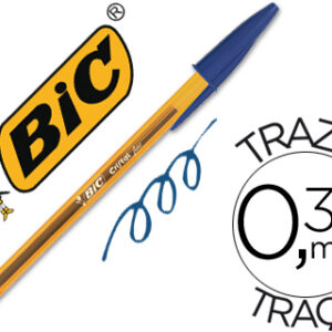 Caneta Bic Cristal Ponta Fina Azul