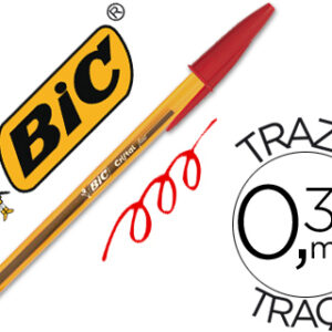 Caneta Bic Cristal Ponta Fina Vermelho