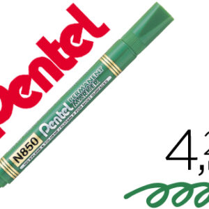 Marcador Pentel N850 Permanente Ponta Redeonda Verde