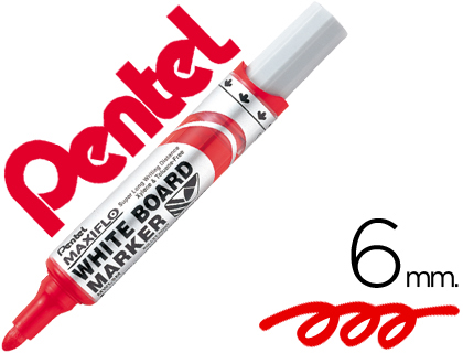 Marcador Pentel Mwl5M Quadro Br Maxiflo Vermelho
