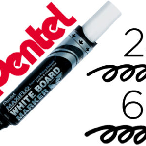 Marcador Pentel Mwl6 Maxiflo Quadro Br. Biselado Preto