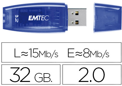 Pen Drive Usb Flash Usb 32GB C410 Azul - EMTEC