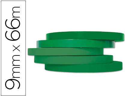 Fita Adesiva Q-Connect 66M X 9mm Verde p/ Fechar Sacos