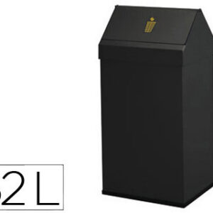 Balde de Lixo Sie Metalico c/ Tampa Giratoria Capacidade 52 Litros 65x25x32 cm