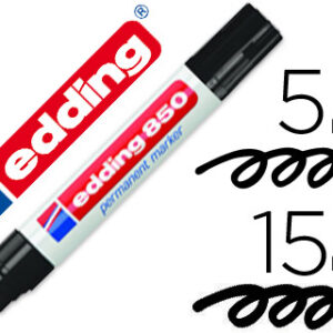 Marcador Edding Permanente 850 Preto Ponta Biselada 16 mm