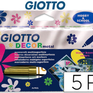 Marcador Giotto Decor Metal Caixa de 5 Marcadores