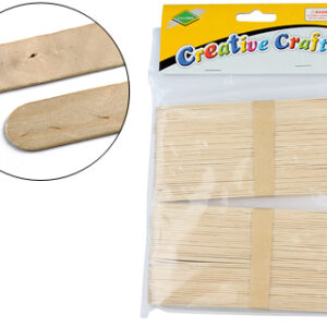 Palitos p/ Manualidades Madeira Cor Natural 15 X 2 cm Blister de 100 Unidades