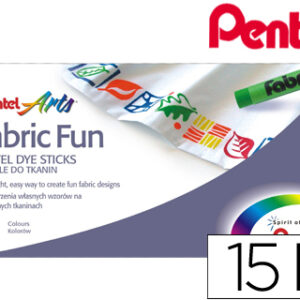 L?pis de Pastel Pentel a Oleo p/ Tecido Pts-15 - Conjunto de 15 Unidades