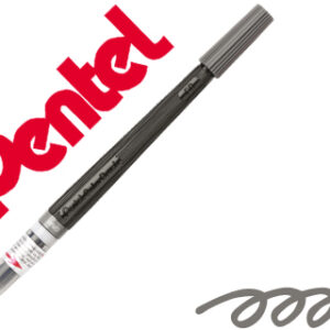 Pincel Pentel Gfl c/ Tinta a Base de Agua Cinzento Ponta de Nylon, Portatil c/ Tampa Recarregavel