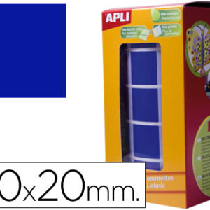 Etiquetas Auto Adesivas Apli Quadradas 20 mm Azul em Rolo