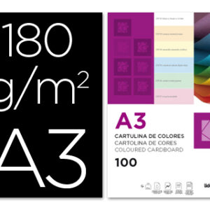 Cartolina 180 Gr A3 100 Folhas Pretas