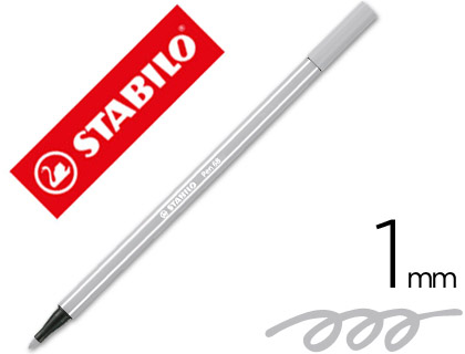 Marcador Stabilo Aguarelavel Pen 68 Cinza Azulado Palido 1 mm