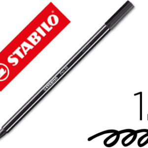 Marcador Stabilo Aguarelavel Pen 68 Preto 1 mm