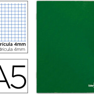 Caderno Escolar Scriptus 48F A5 Quadriculado 4 mm Capa Verde Papel 90 Gr