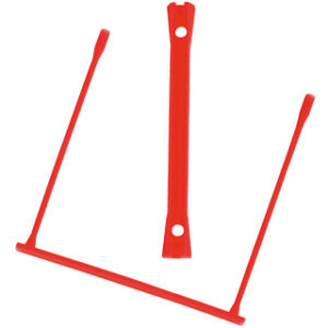 Encadernador Fastener Q-Connect Plastico D-Clips Cor Vermelho (100 Unidades)