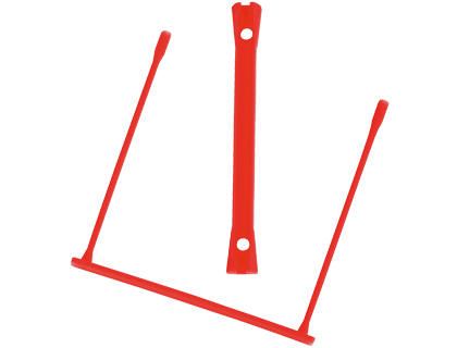 Encadernador Fastener Q-Connect Plastico D-Clips Cor Vermelho (100 Unidades)