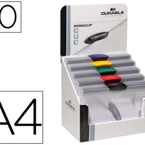 Bolsa Dossier Durable Swingclip Dosier Clip Lateral e Giratoria Din A4 Capacidade 30 Folhas Cores So