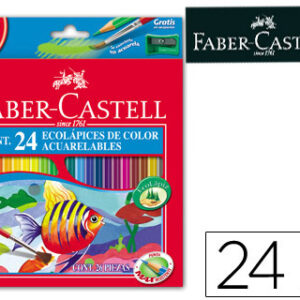 L?pis de Cores Faber-Castell Aguarelaveis C/ 24 Sortidos