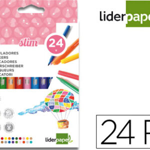 Marcador Feltro Slim Caixa 24 Cores