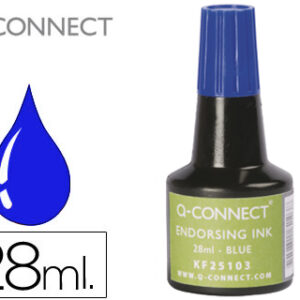 Tinta p/ Almofada Q-Connect Azul Frasco de 28 ml
