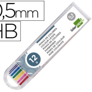 Minas Cores Sortidas de 0,5mm Tubo de 12 Minas