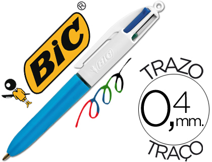 Caneta Bic Quatro Cores Mini Ponta Media 1mm