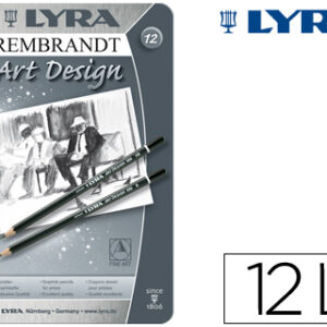 L?pis de Grafite Lyra Rembrand Art Design Caixa de 12 6B-5B-4B-3B 2B-B-Hb-F-H-2H-3H-4H