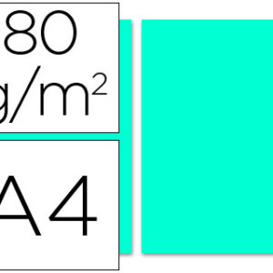 Papel de Cor Din A4 80 Gr Turquesa (100 Folhas)