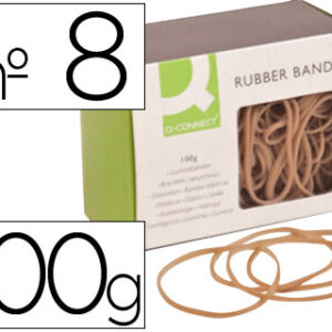Elasticos Q-Connect 100 Gr Numero 8