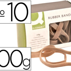 Bandas Elasticas Q-Connect C/100 Gr 100X9 mm Numero 10