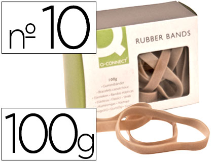 Bandas Elasticas Q-Connect C/100 Gr 100X9 mm Numero 10