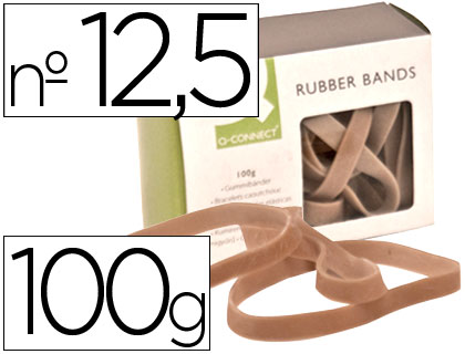 Bandas Elasticas Q-Connect C/100 Gr 100X9 mm Numero 12,5