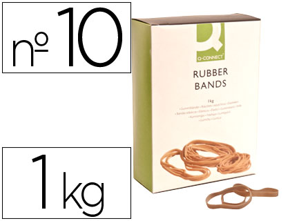 Bandas Elasticas Q-Connect C/1000 Gr 100X9 mm Numero 10