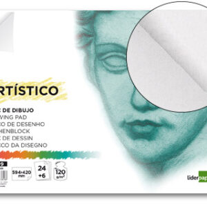 Bloco Desenho Artistico Colado Din-A2 30F 120g Liso 420X594 mm