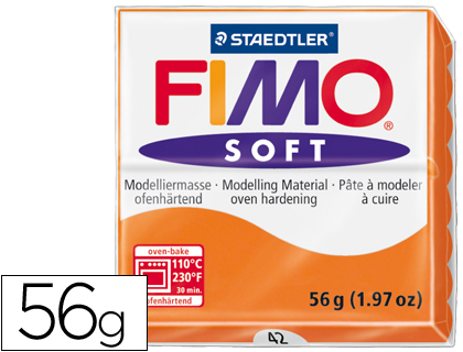 Pasta p/ Modelar Staedtler Fimo Soft 56 Gr Cor Laranja