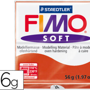 Pasta p/ Modelar Staedtler Fimo Soft 56 Gr Cor Vermelho Indian