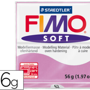 Pasta p/ Modelar Staedtler Fimo Soft 56 Gr Cor Violeta Claro