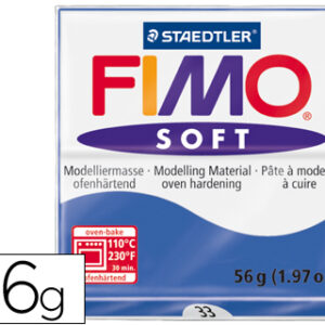 Pasta p/ Modelar Staedtler Fimo Soft 56 Gr Cor Azul Brilhante