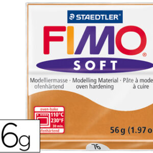 Pasta p/ Modelar Staedtler Fimo Soft 56 Gr Cor Cognac