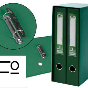 Módulo 2 Pastas Folio 2 Aneis Mecanismo de Alavanca 75mm Verde