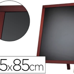 Quadro Preto Cavalete e Moldura de Madeira c/ Superficie p/ Marcadores Tipo Giz 55X85cm
