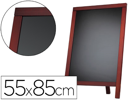 Quadro Preto Cavalete e Moldura de Madeira c/ Superficie p/ Marcadores Tipo Giz 55X85cm