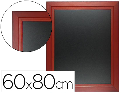 Quadro Preto Mural de Madeira c/ Superficie p/ Marcadores Tipo Giz 60X80cm
