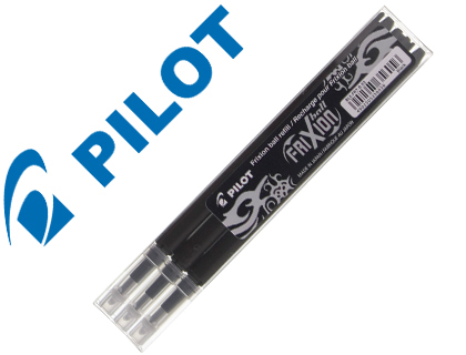 Recarga Esferografica Pilot Frixion Ball Clicker Preto Caixa de 3 Unidades
