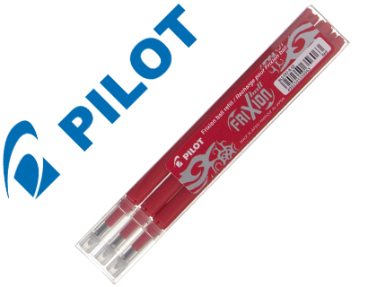 Recarga Esferografica Pilot Frixion Ball Clicker Vermelho Caixa de 3 Unidades