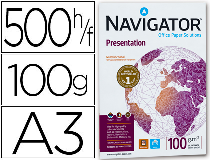 Papel Fotocopia Navigator Din A3 (500 Folhas) 100 Gr