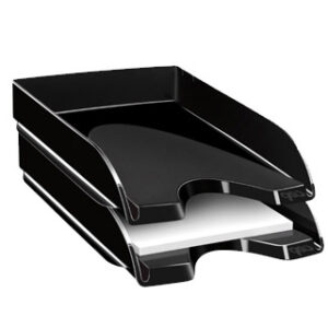 Tabuleiro de Secretaria Cep Plastico Preto Green Spririt Apaidasa 351X260X69 mm