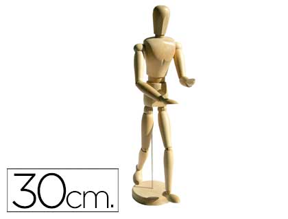 Boneco de Pintura Artits Madeira Masculino 30cm