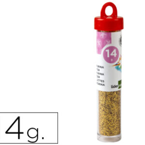 Purpurina Fantasia Cor Ouro Frasco de 14 Gr