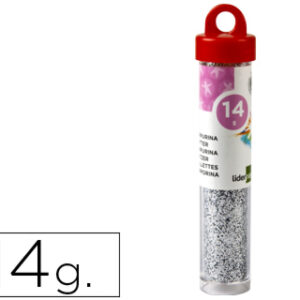 Purpurina Fantasia Cor Prata Frasco de 14 Gr
